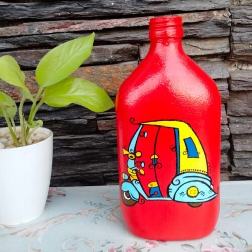 Decor Planter - Painted - Autorickshaw - Single Piece Decor Planter - Painted - Autorickshaw - Single Piece