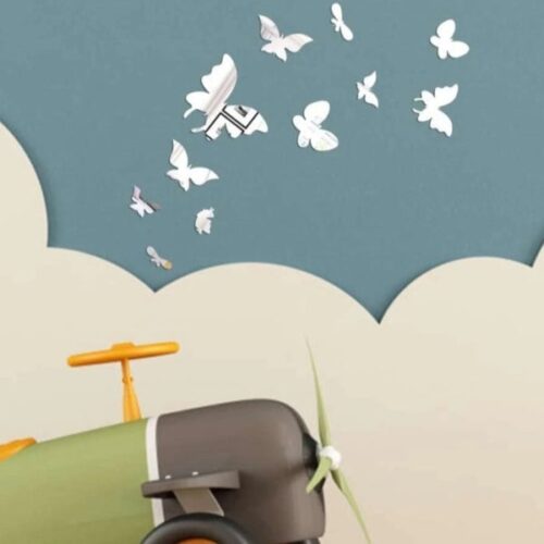 DIY Home Decor - Butterfly Mirror Stickers - Set Of 14 DIY Home Decor - Butterfly Mirror Stickers - Set Of 14