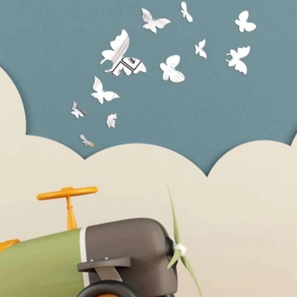 DIY Home Decor - Butterfly Mirror Stickers - Set Of 14