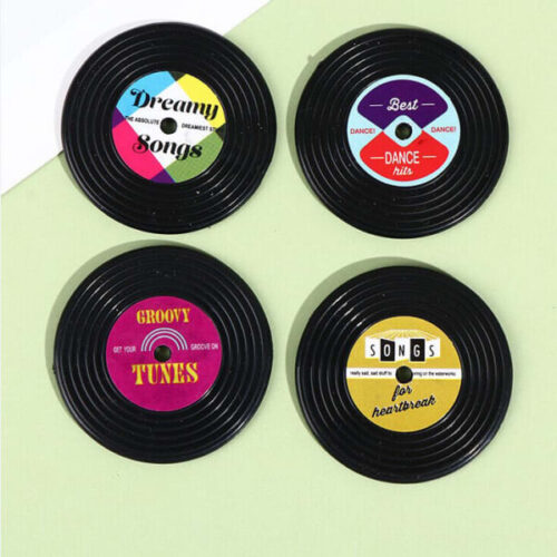 Fridge Magnets - Retro Disc - Assorted - Set Of 4 Fridge Magnets - Retro Disc - Assorted - Set Of 4
