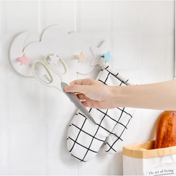 Hook - Moon And Cloud - Single Piece Hook - Moon And Cloud - Single Piece