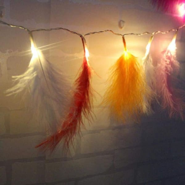 String Lights - Feather - Multicolour - 1.5m String Lights - Feather - Multicolour - 1.5m